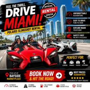 Polaris Slingshot Rental Miami: Official Booking Center at Bayside