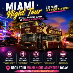 Miami Night Tour: Official Booking Center at Bayside Marketplace