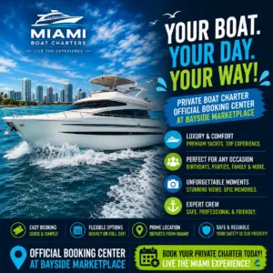 Private Boat Charter: Official Booking Center at Bayside Marketplace
