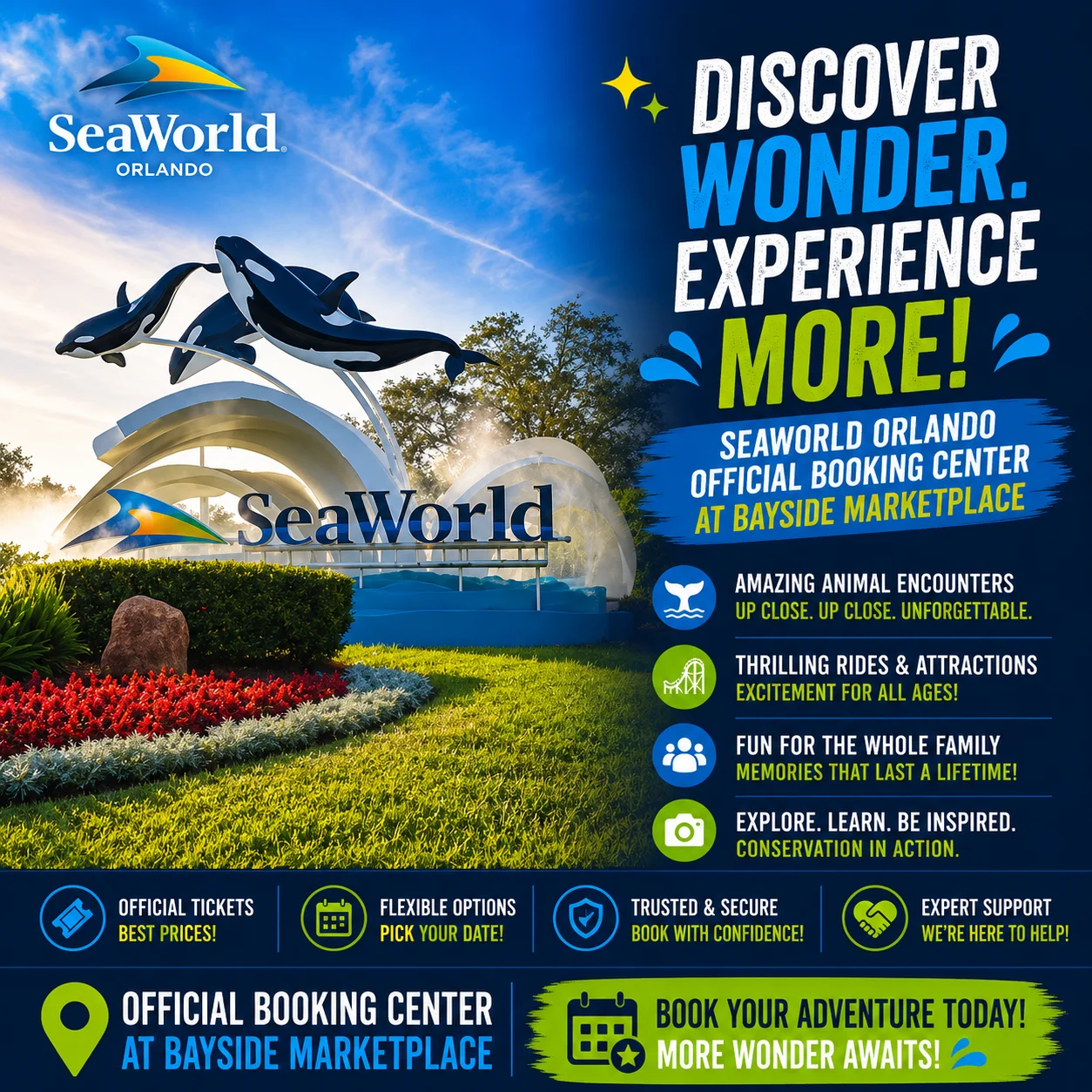 SeaWorld Orlando: Official Booking Center at Bayside Marketplace