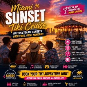 Sunset Tiki Cruise in Miami: Official Booking Center at Bayside Marketplace