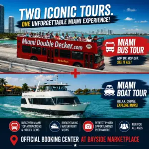 Miami Bus & Boat Combo: Official Booking Center at Bayside Marketplace
