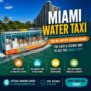 Miami Water Taxi: Official Booking Center at Bayside Marketplace